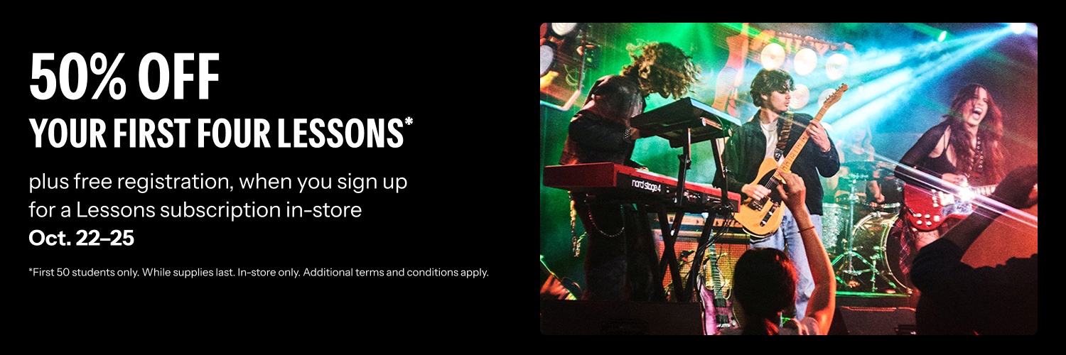 50% off your first four lessons