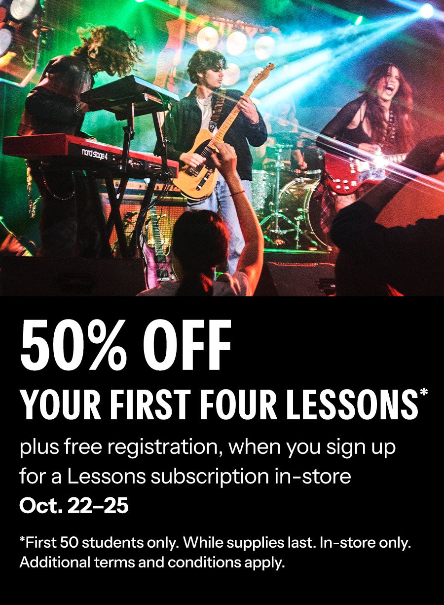 50% off your first four lessons
